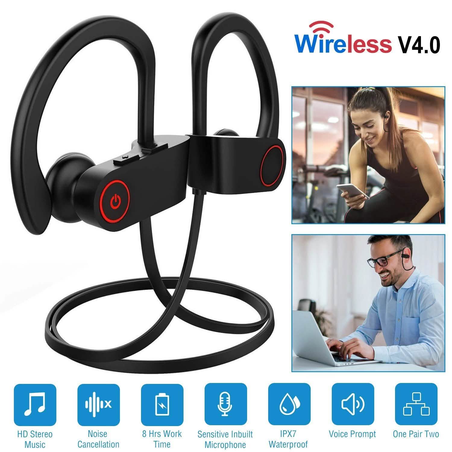 Wireless Headset IPX7 Waterproof Headphones - Tophatter Daily Deals