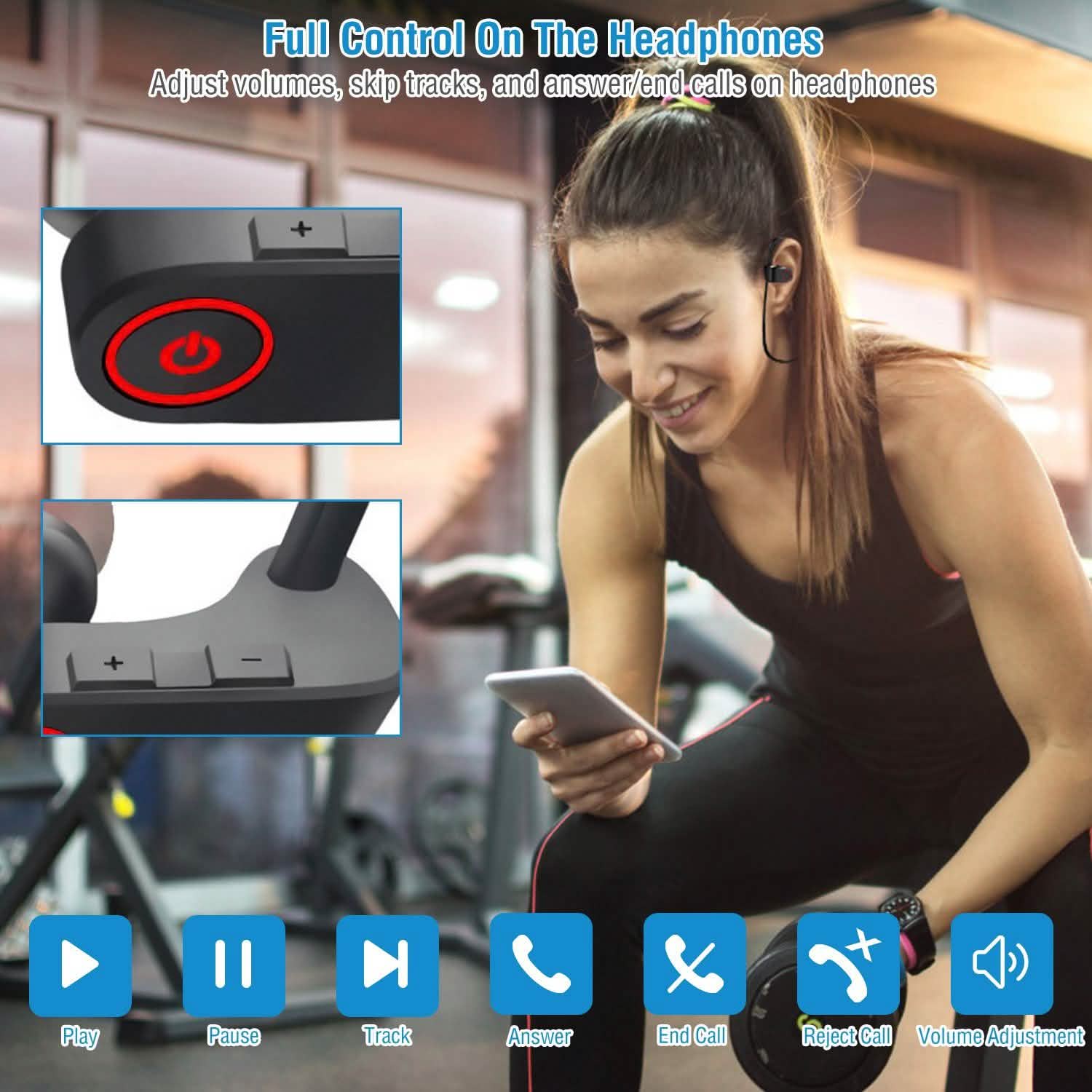 Wireless Headset IPX7 Waterproof Headphones - Tophatter Daily Deals