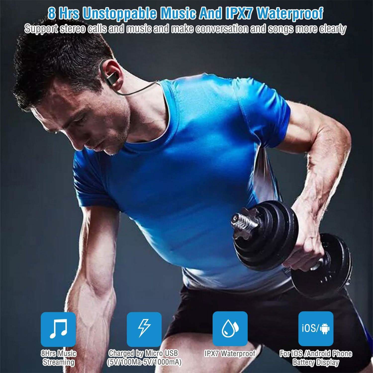 Wireless Headset IPX7 Waterproof Headphones - Tophatter Daily Deals