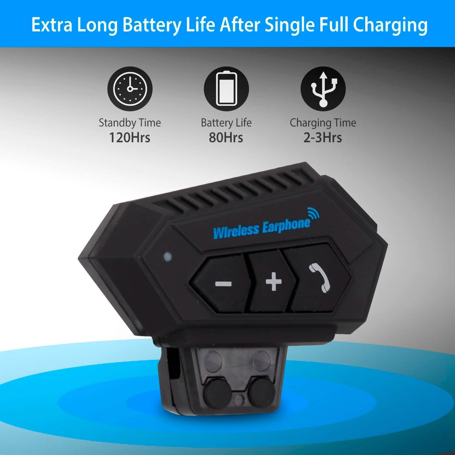 Wireless Headset Speaker Motorcycle Helmet Motorbike Headphone Automotive - Tophatter Daily Deals