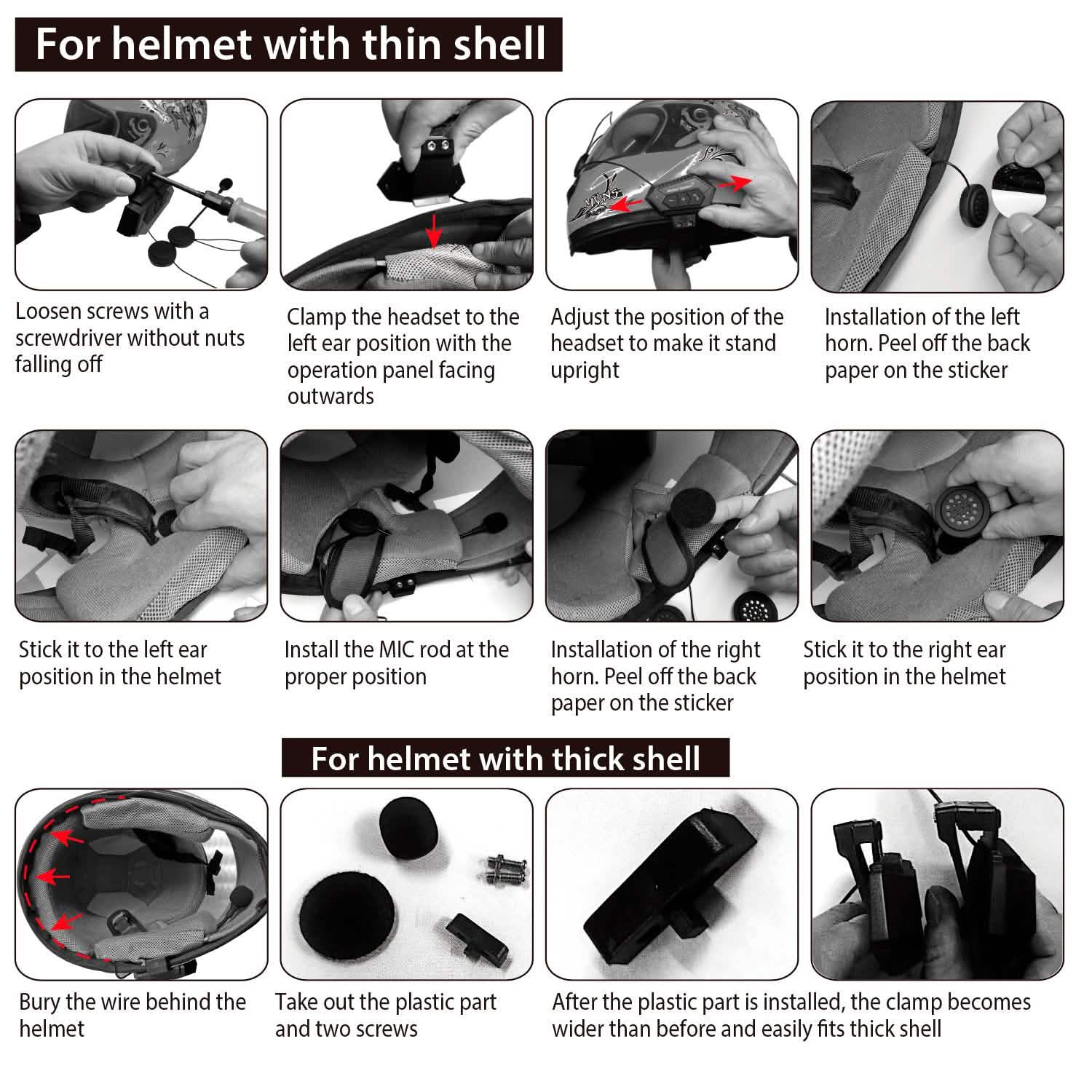 Wireless Headset Speaker Motorcycle Helmet Motorbike Headphone Automotive - Tophatter Daily Deals