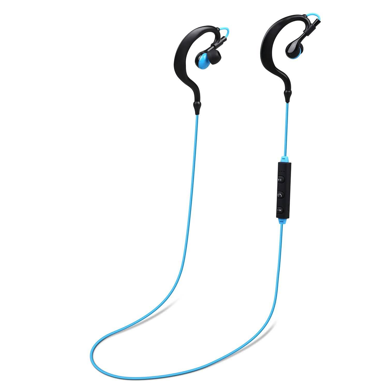 Wireless Headsets v4.1 Sport In-Ear Stereo Headphones Blue Headphones - Tophatter Daily Deals