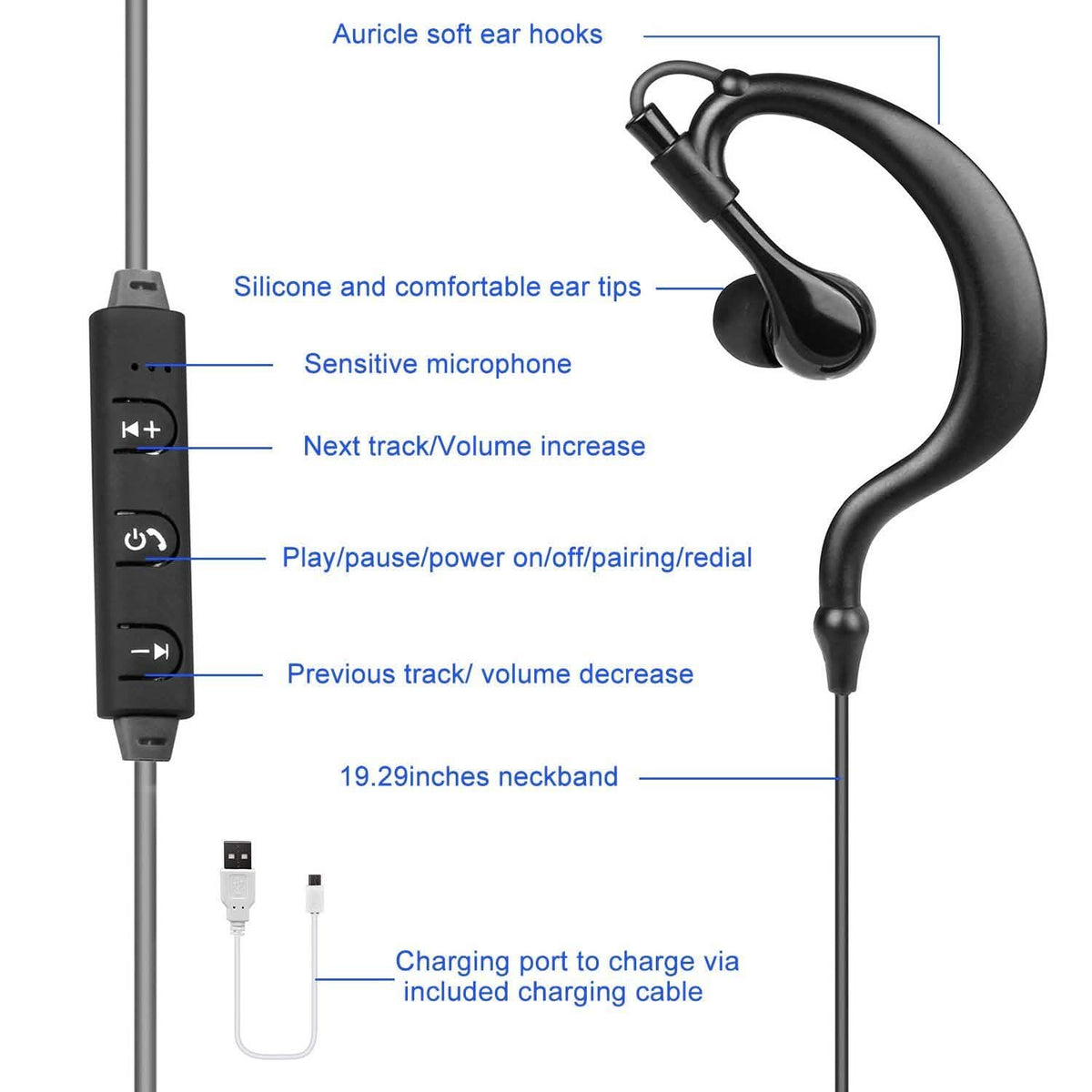 Wireless Headsets v4.1 Sport In-Ear Stereo Headphones In-Ear Headphones - Tophatter Daily Deals