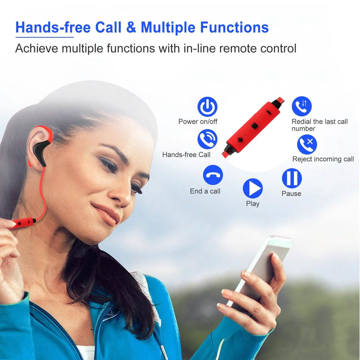 Wireless Headsets V4.1 Sport In-Ear Stereo Headphones In-Ear Headphones - Tophatter Daily Deals