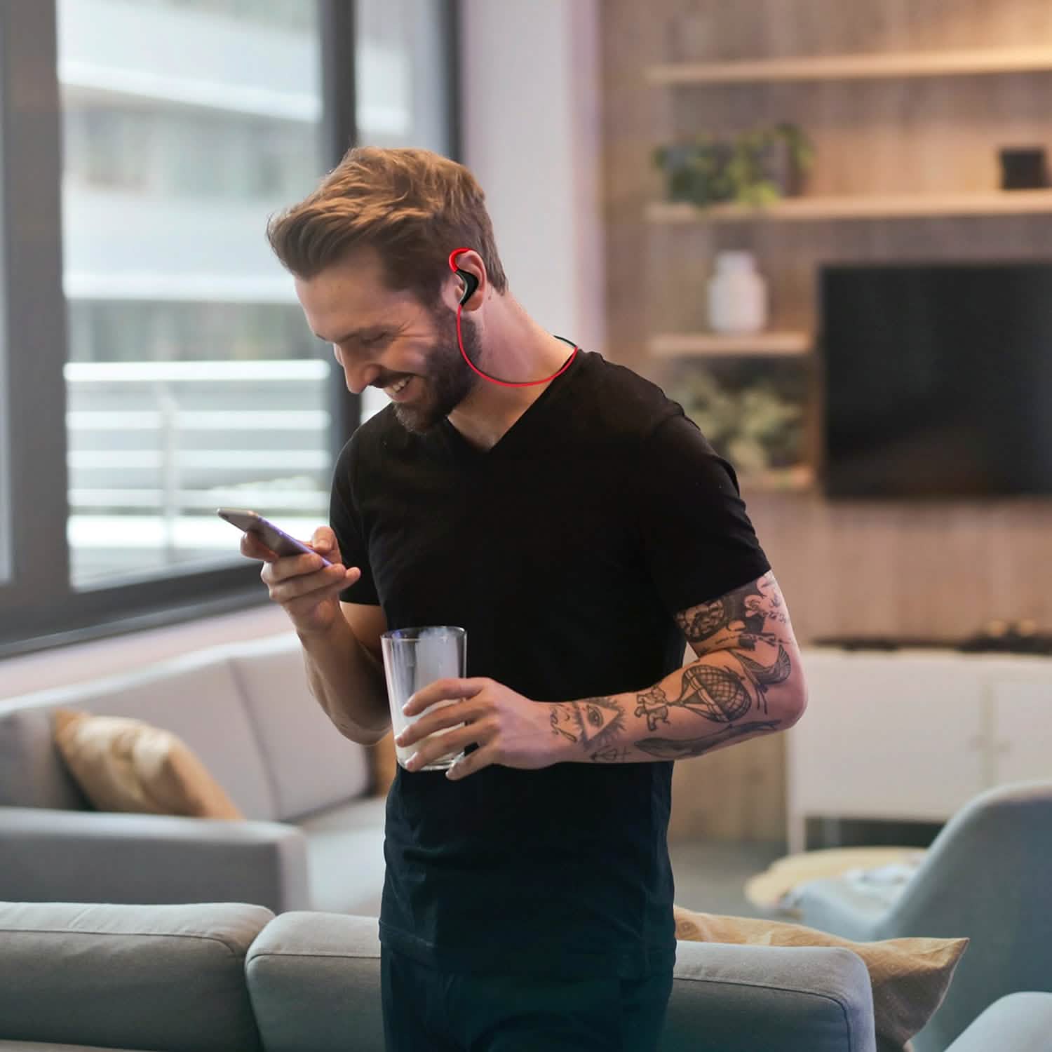 Wireless Headsets V4.1 Sport In-Ear Stereo Headphones Headphones - Tophatter Daily Deals