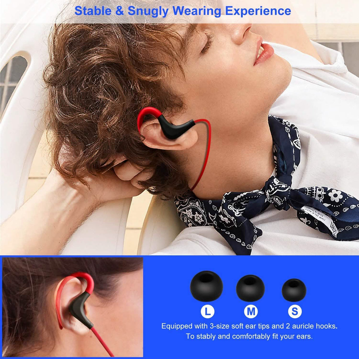 Wireless Headsets V4.1 Sport In-Ear Stereo Headphones In-Ear Headphones - Tophatter Daily Deals