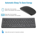 Wireless Keyboard and Mouse 2.4GHz Multimedia Mini Keyboard & Mouse Computer Accessories - Tophatter Daily Deals