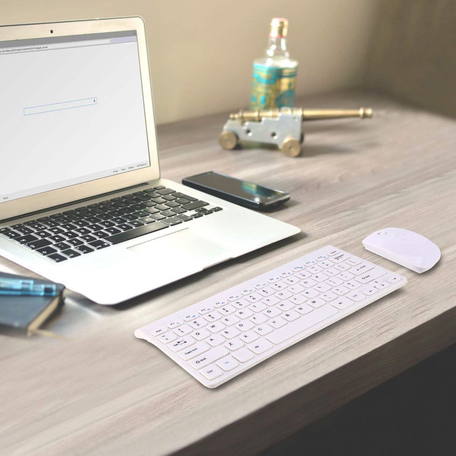 Wireless Keyboard and Mouse 2.4GHz Multimedia Mini Keyboard & Mouse Computer Accessories - Tophatter Daily Deals