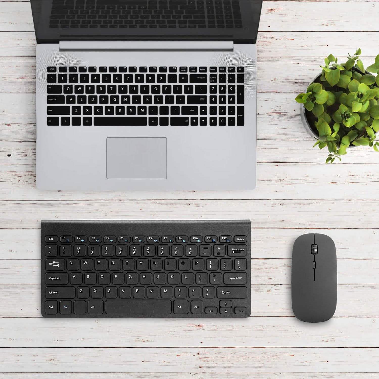 Wireless Keyboard and Mouse 2.4GHz Multimedia Mini Keyboard & Mouse Computer Accessories - Tophatter Daily Deals