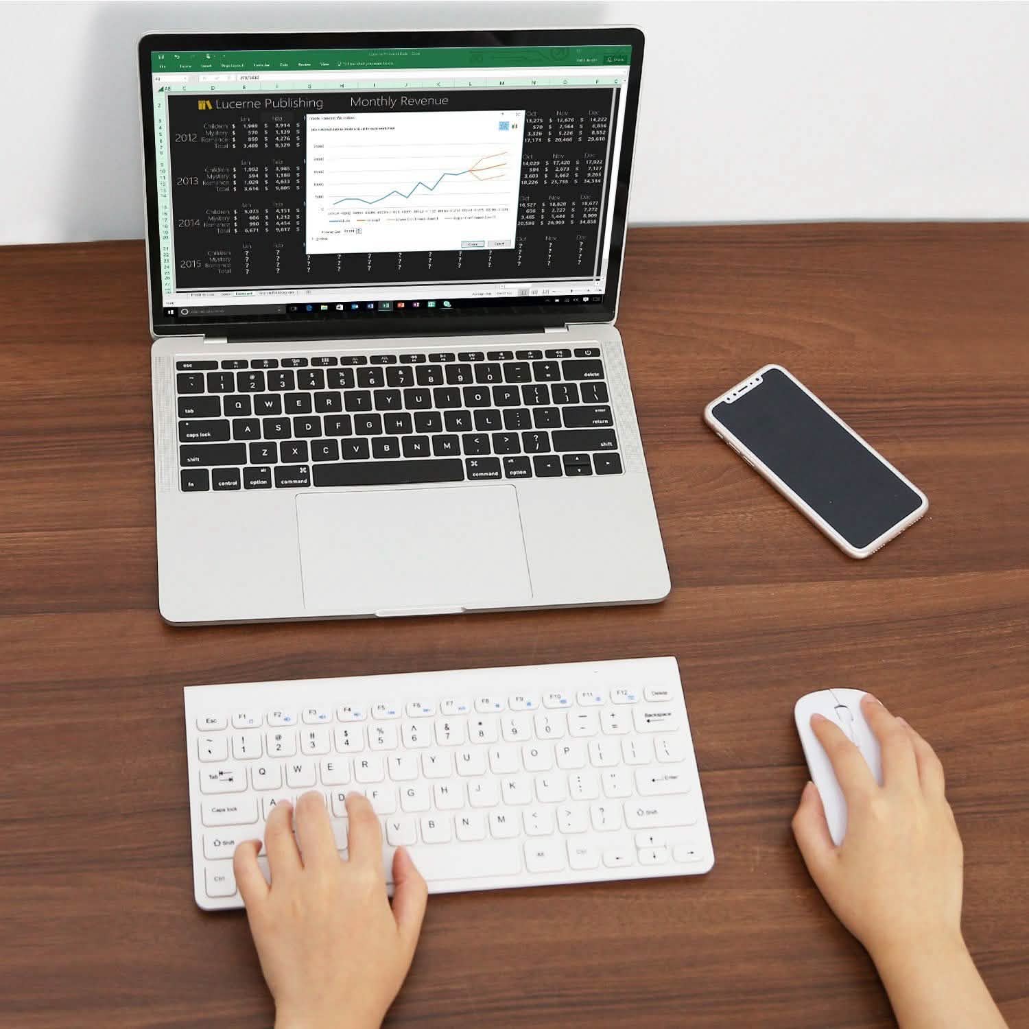 Wireless Keyboard and Mouse 2.4GHz Multimedia Mini Keyboard & Mouse Computer Accessories - Tophatter Daily Deals