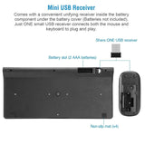 Wireless Keyboard and Mouse 2.4GHz Multimedia Mini Keyboard & Mouse Computer Accessories - Tophatter Daily Deals