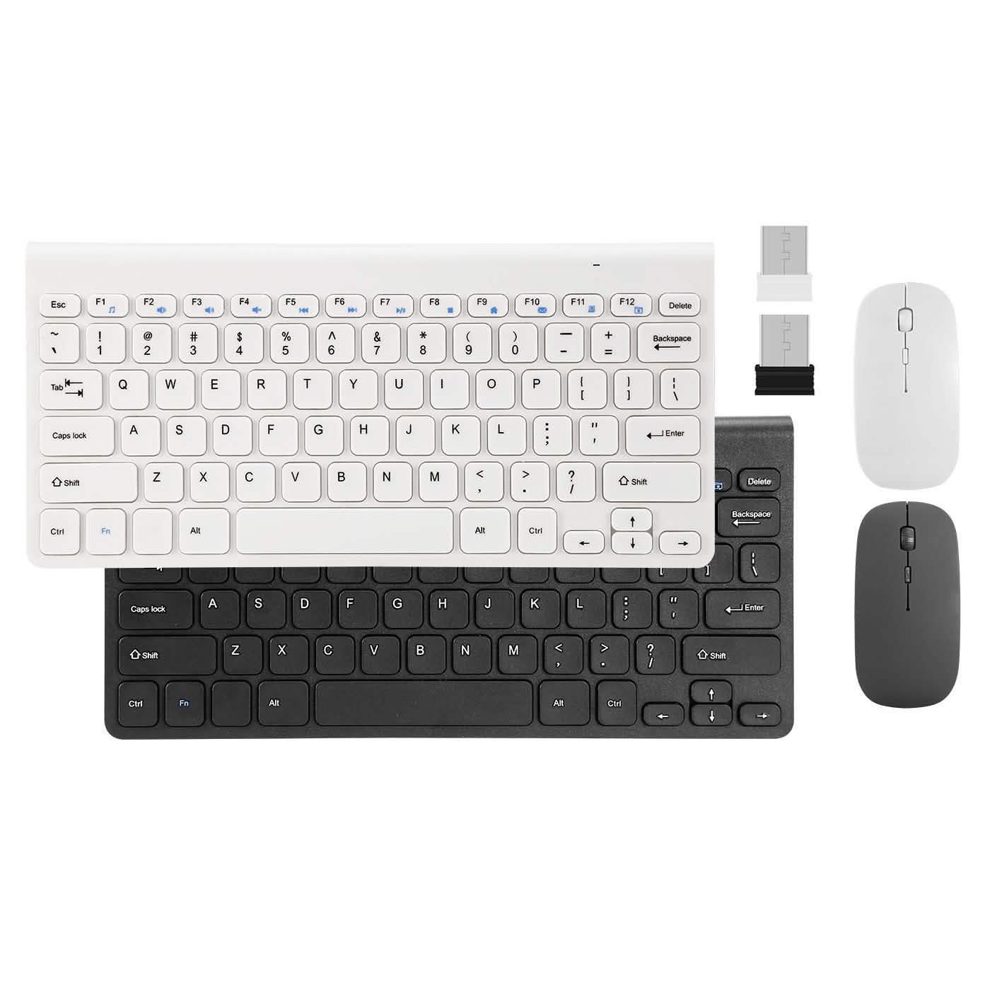 Wireless Keyboard and Mouse 2.4GHz Multimedia Mini Keyboard & Mouse Computer Accessories - Tophatter Daily Deals