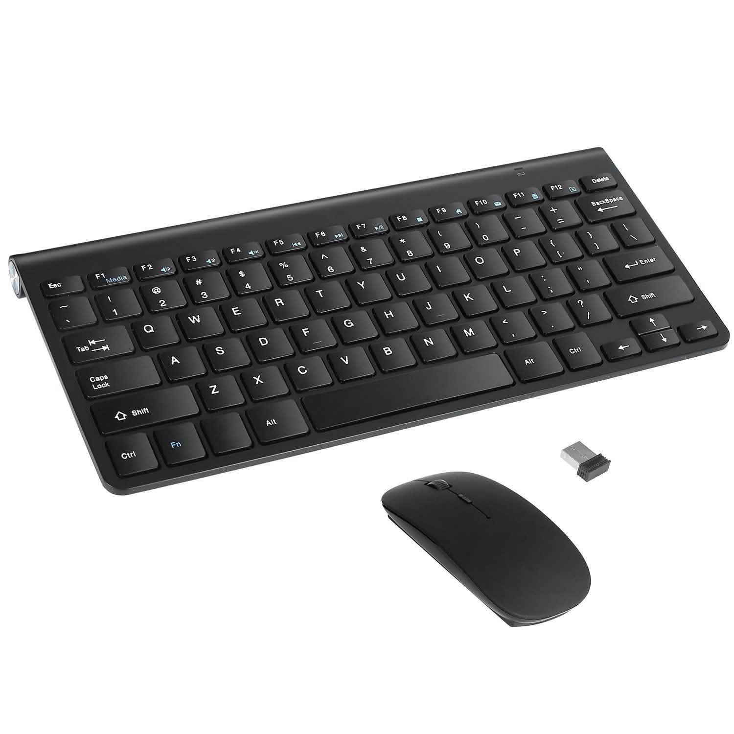 Wireless Keyboard and Mouse Combo Black Computer Accessories - Tophatter Daily Deals