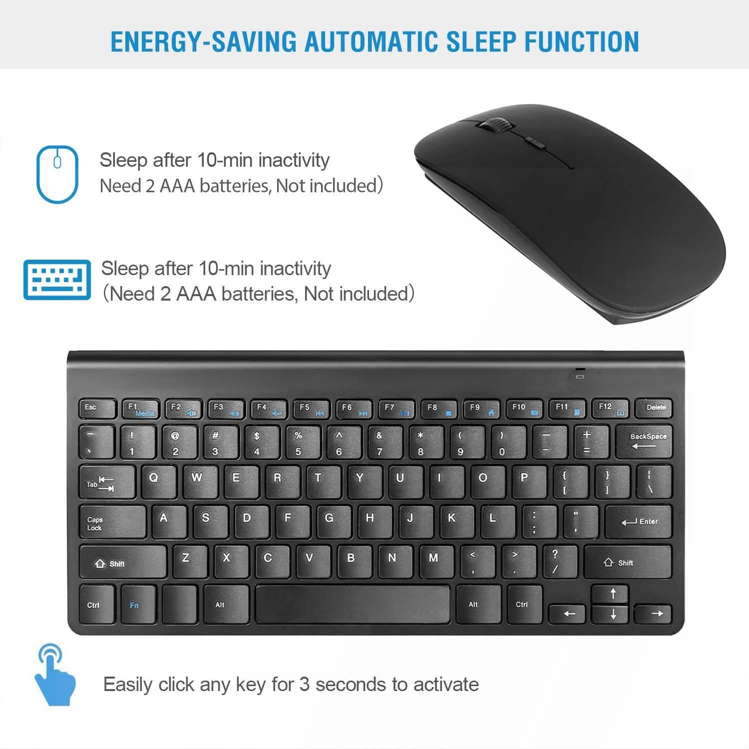Wireless Keyboard and Mouse Combo Computer Accessories - Tophatter Daily Deals