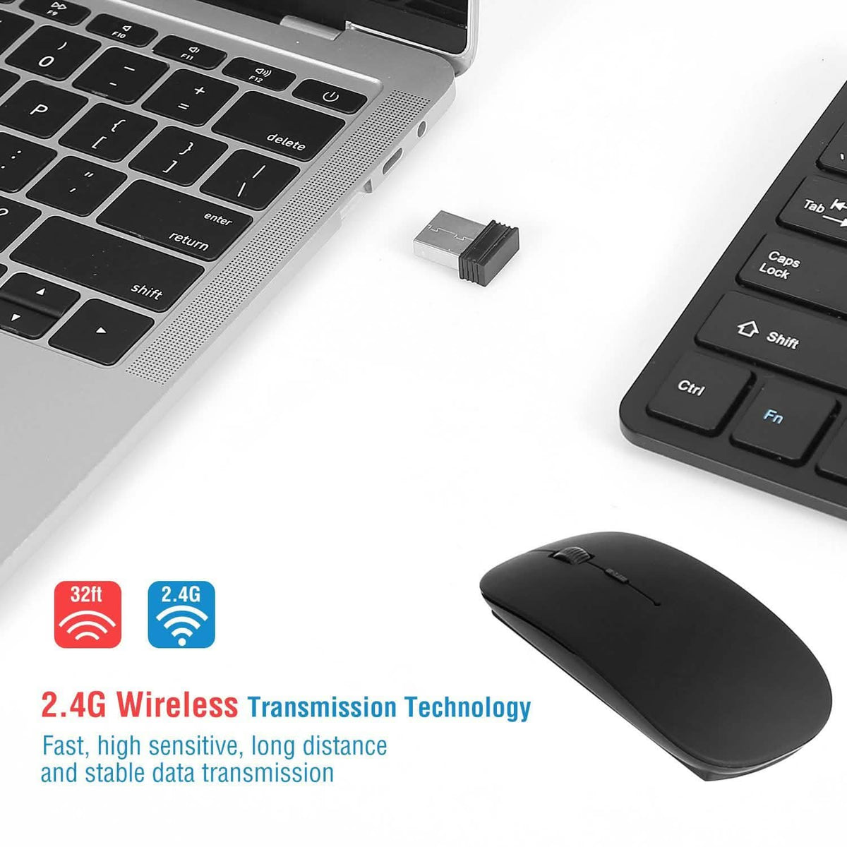 Wireless Keyboard and Mouse Combo Computer Accessories - Tophatter Daily Deals