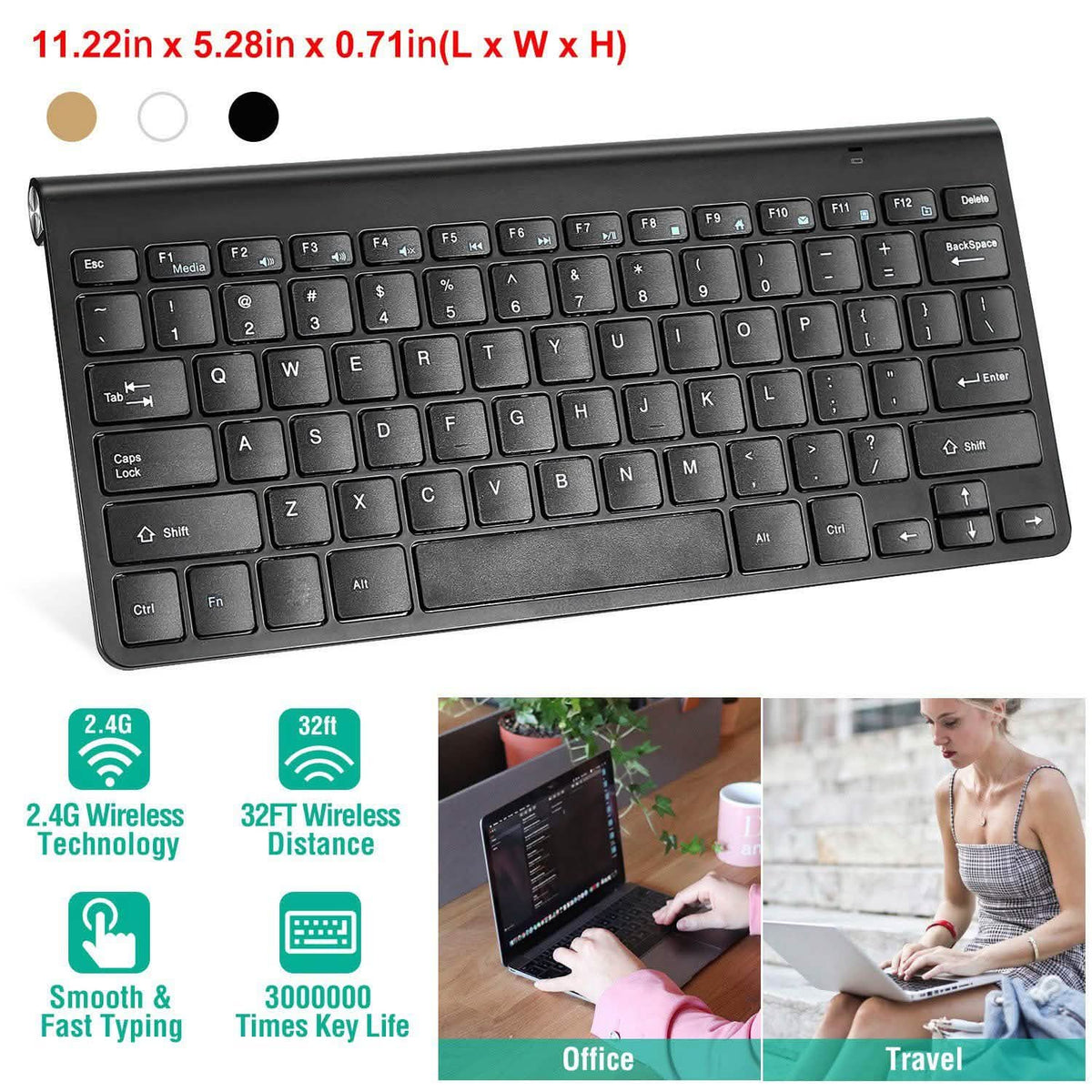 Wireless Keyboard and Mouse Combo Computer Accessories - Tophatter Daily Deals