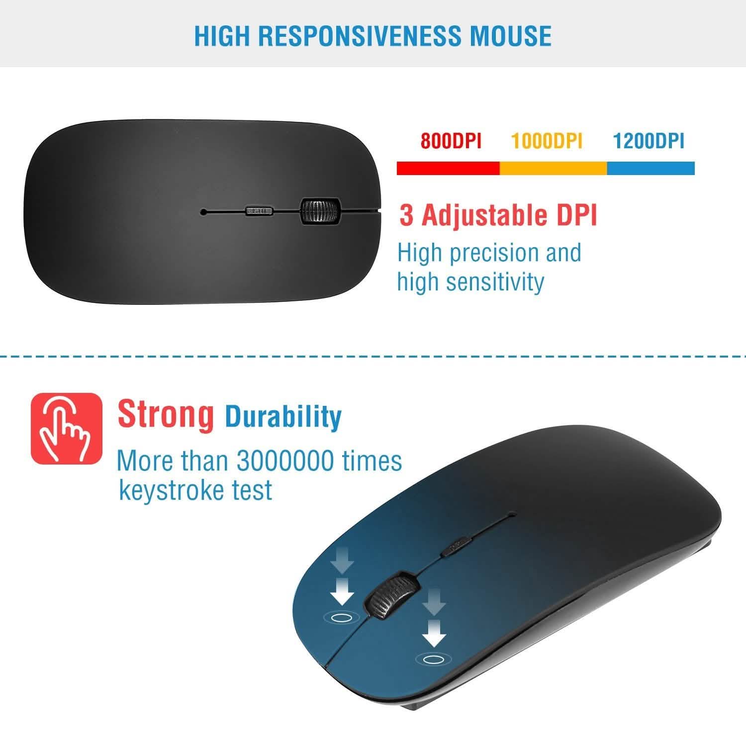 Wireless Keyboard and Mouse Combo Computer Accessories - Tophatter Daily Deals