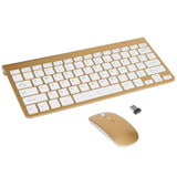 Wireless Keyboard and Mouse Combo Gold Computer Accessories - Tophatter Daily Deals