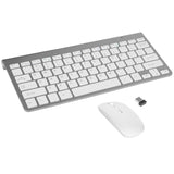 Wireless Keyboard and Mouse Combo Silver Computer Accessories - Tophatter Daily Deals
