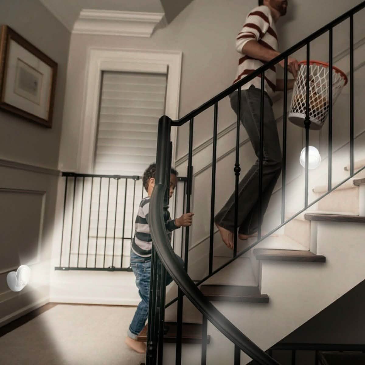 Wireless LED Spotlight 90° Motion Sensor Night Lamp Indoor Lighting - Tophatter Daily Deals