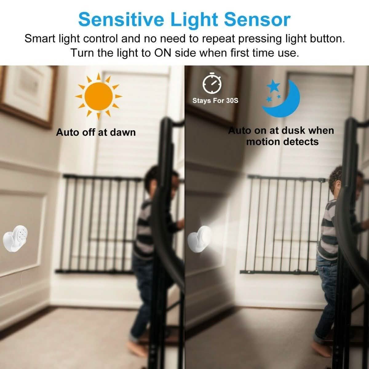 Wireless LED Spotlight 90° Motion Sensor Night Lamp Indoor Lighting - Tophatter Daily Deals