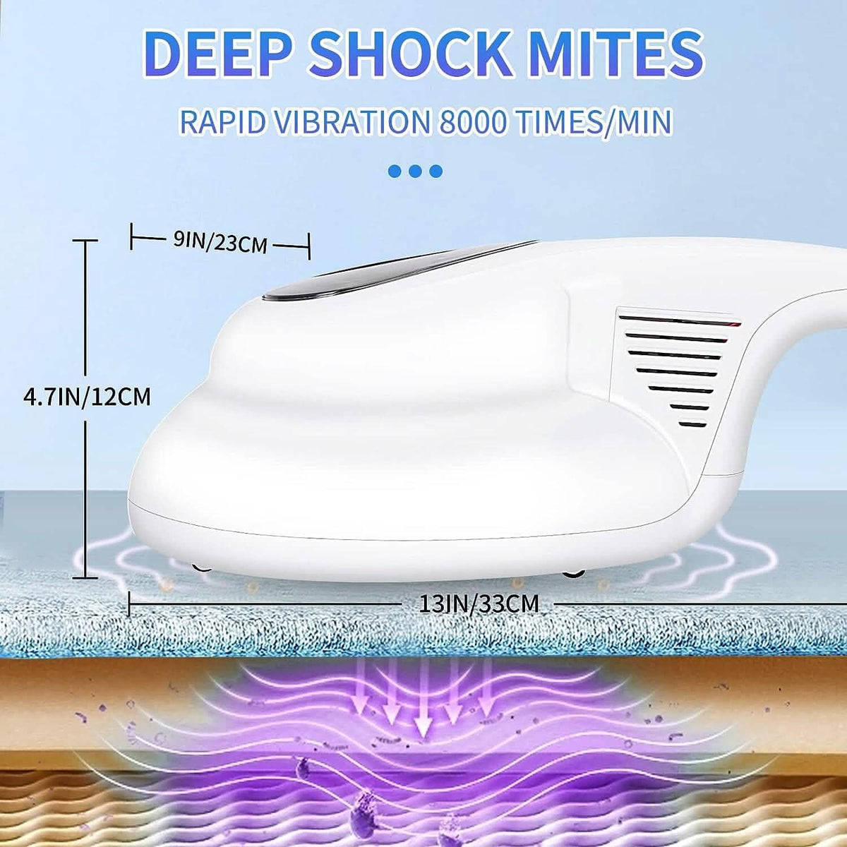 Wireless Mite Remover Cleaning Machine with 11KPa Powerful Suction Household Appliances - Tophatter Daily Deals