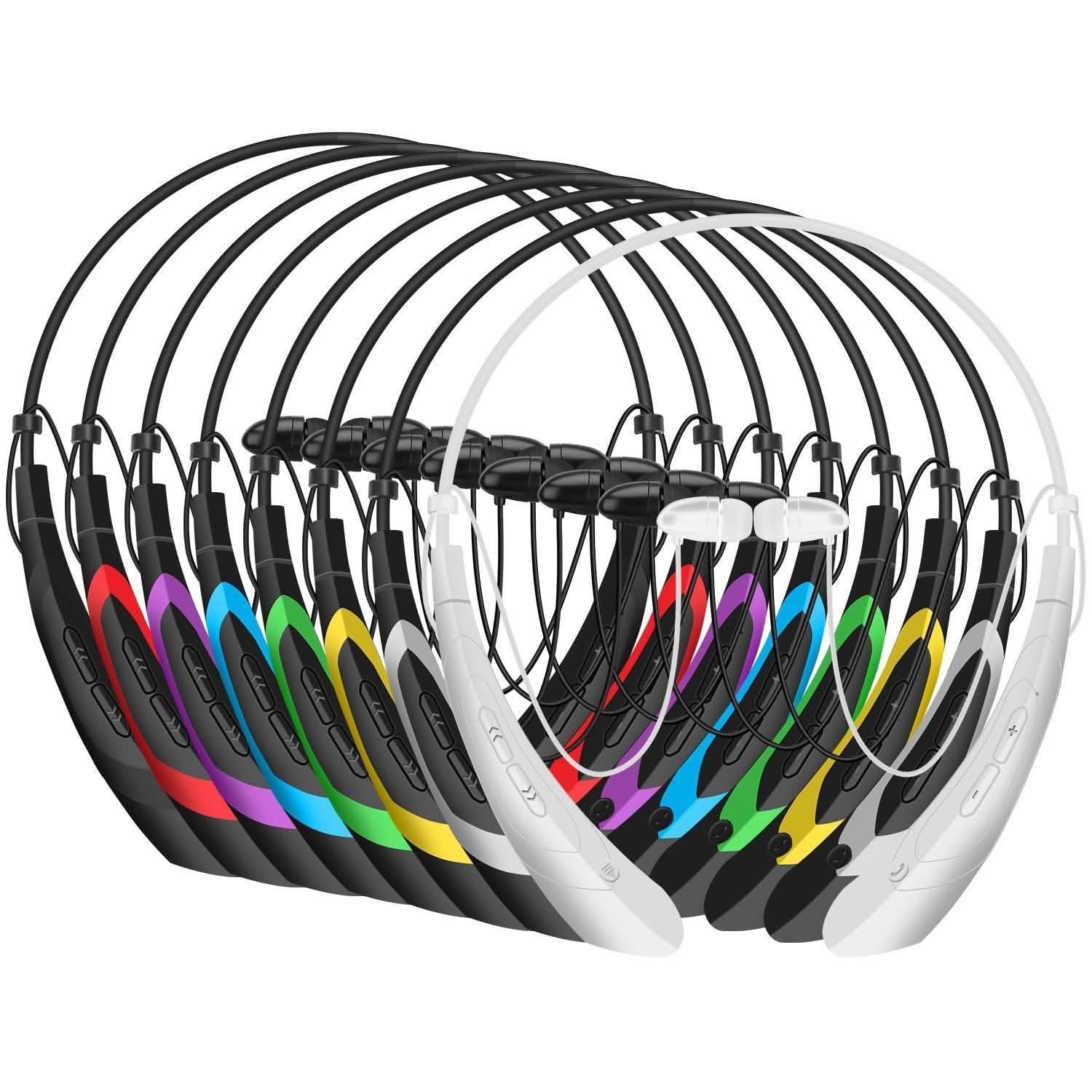 Wireless Neckband Headphones V 5.0 Sweat-proof Sport Headsets Headphones - Tophatter Daily Deals