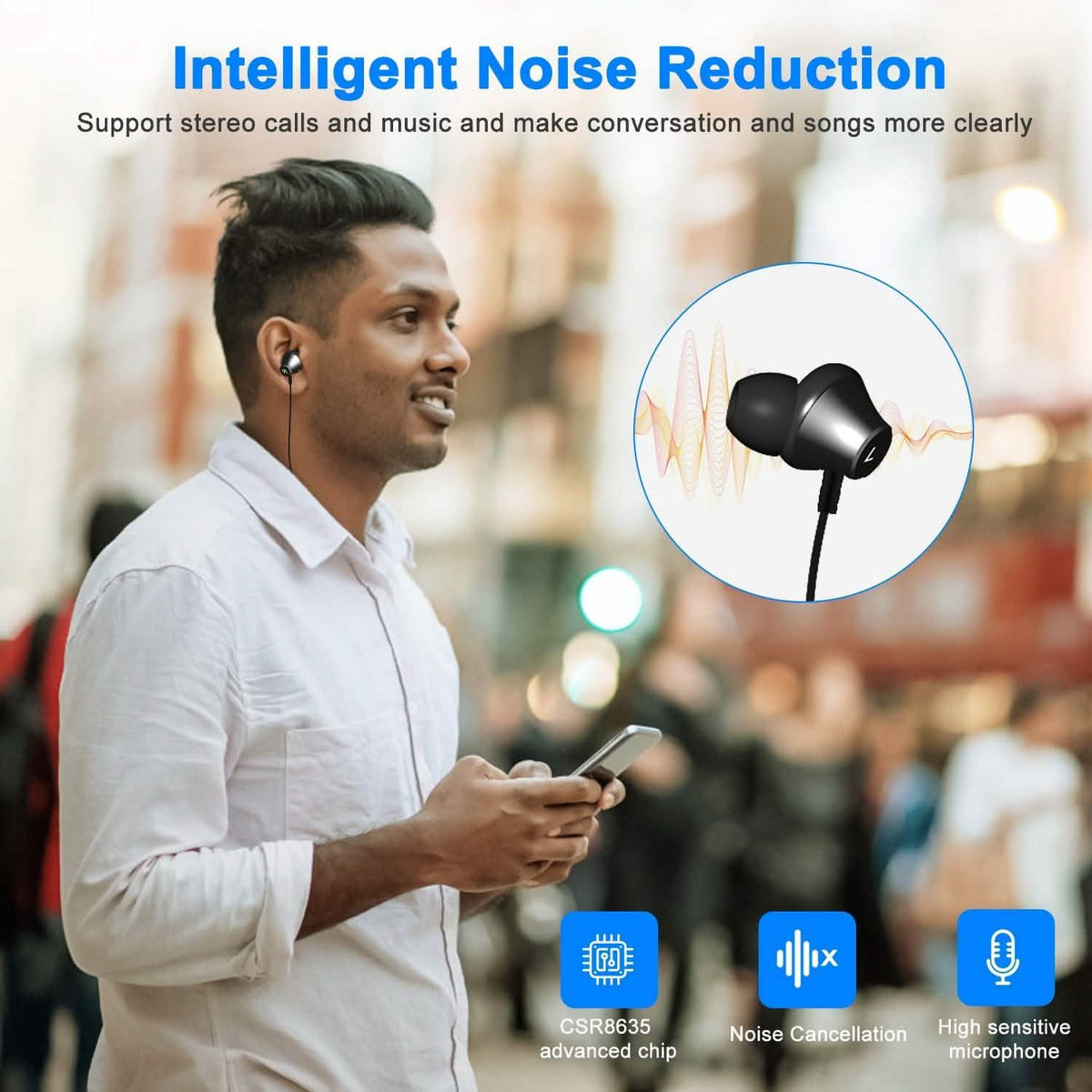 Wireless Neckband Headphones V Wireless Headphones - Tophatter Daily Deals