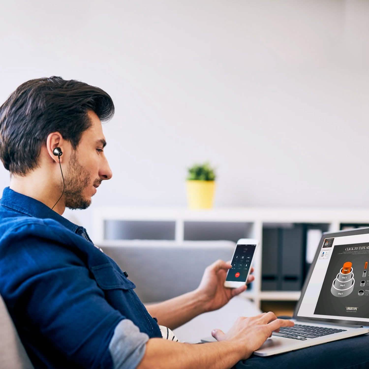 Wireless Neckband Headphones V Headphones - Tophatter Daily Deals