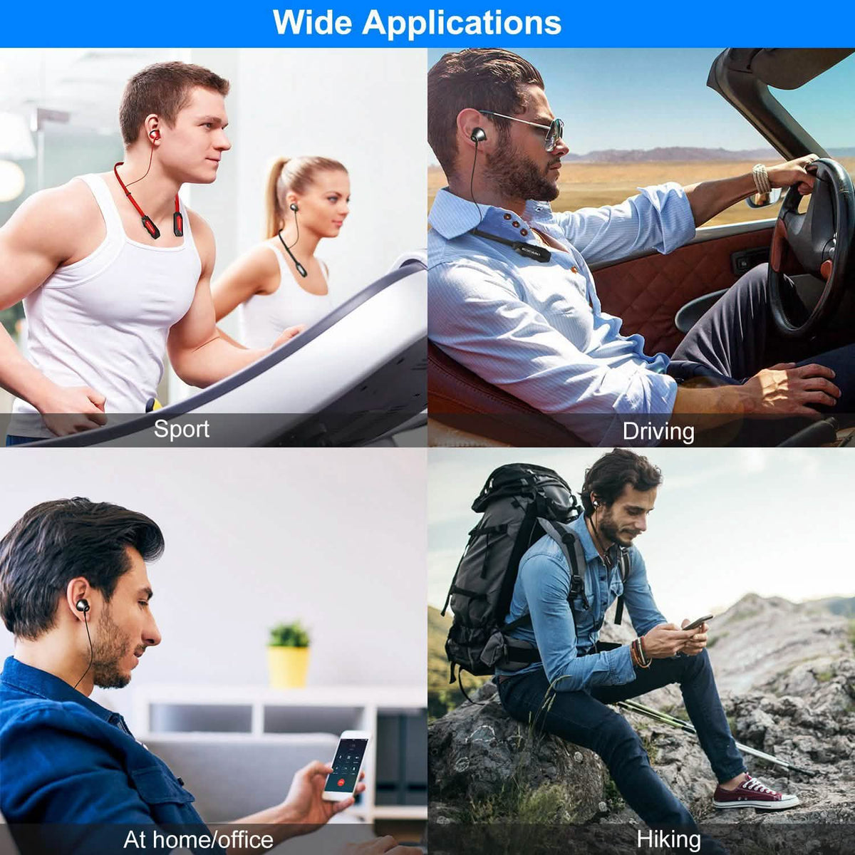 Wireless Neckband Headphones V Wireless Headphones - Tophatter Daily Deals