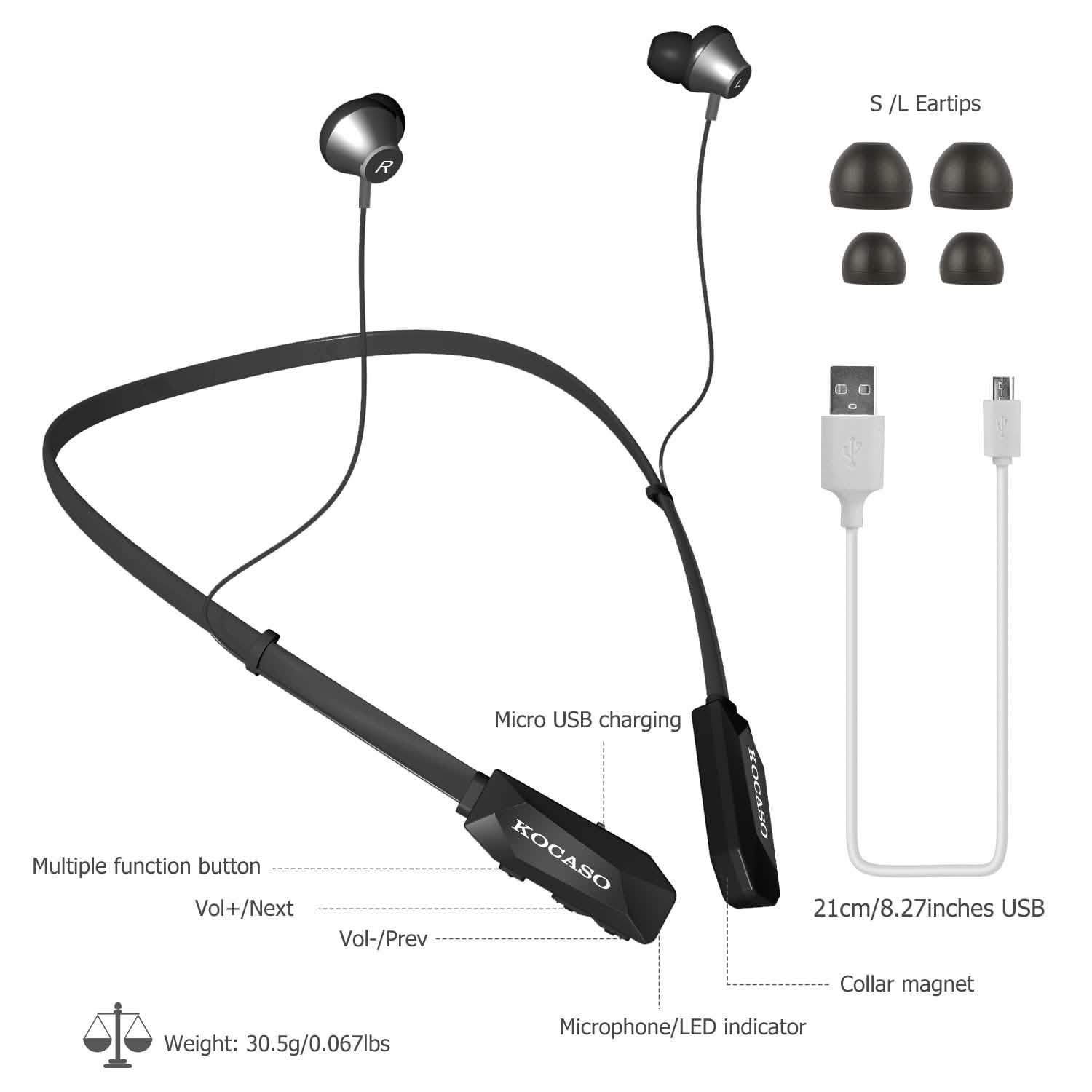 Wireless Neckband Headphones V Headphones - Tophatter Daily Deals