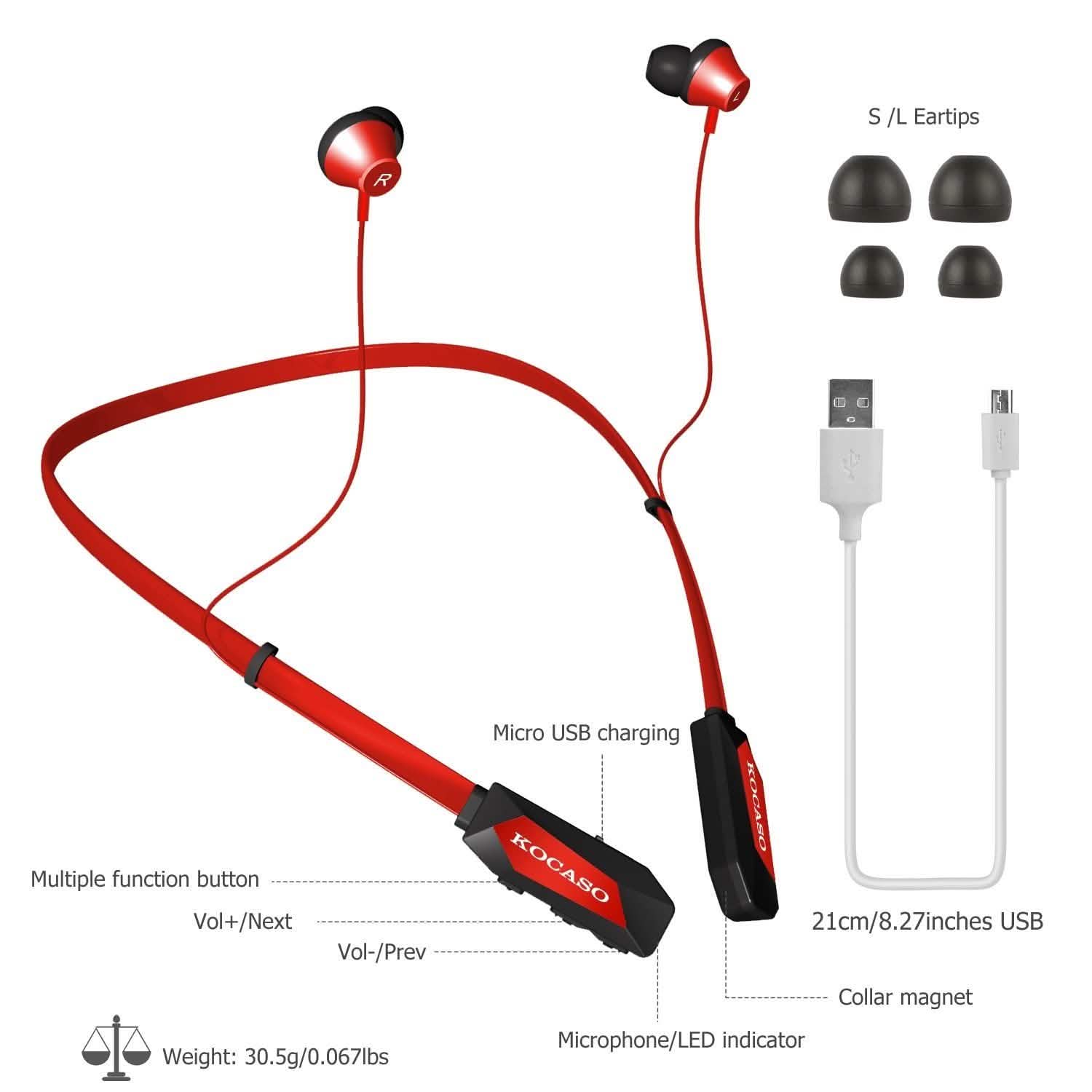 Wireless Neckband Headphones V Headphones - Tophatter Daily Deals