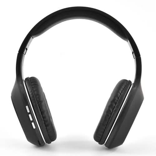 Wireless Over-Ear Foldable Headphones Black Headphones - Tophatter Daily Deals