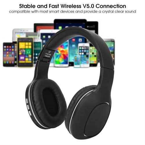 Wireless Over-Ear Foldable Headphones Headphones - Tophatter Daily Deals
