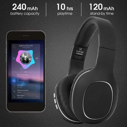 Wireless Over-Ear Foldable Headphones Headphones - Tophatter Daily Deals