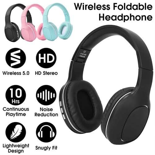 Wireless Over-Ear Foldable Headphones Headphones - Tophatter Daily Deals