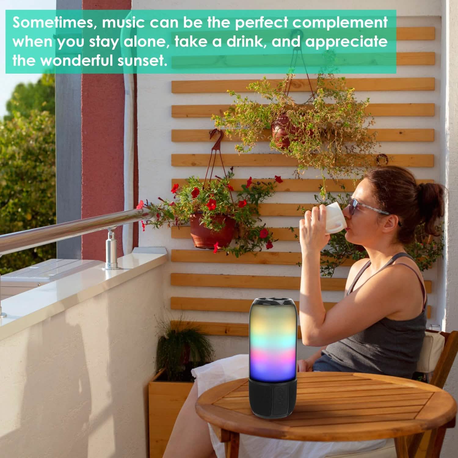 Wireless Portable Speaker with Color Changing Light Speakers - Tophatter Daily Deals
