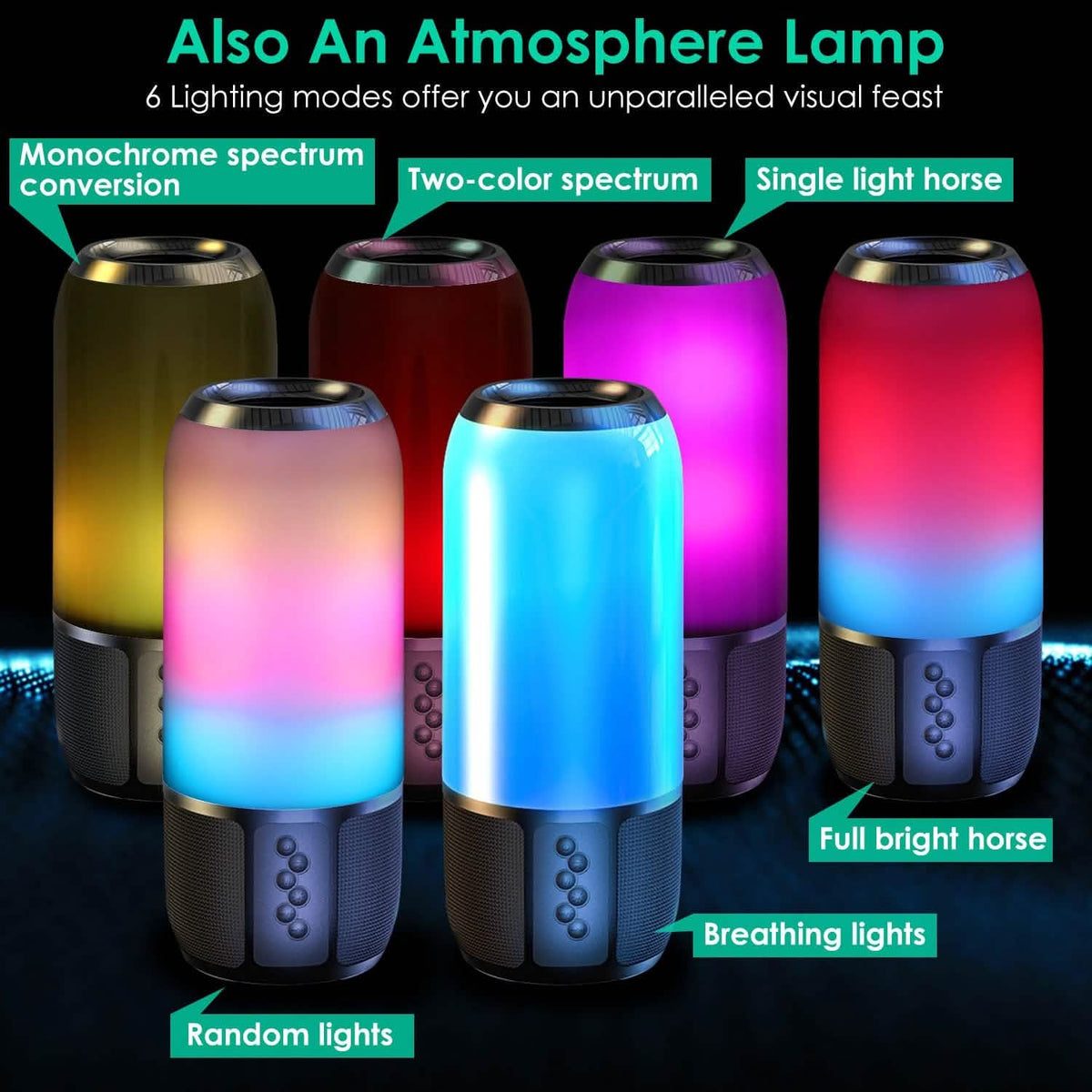 Wireless Portable Speaker with Color Changing Light Speakers - Tophatter Daily Deals