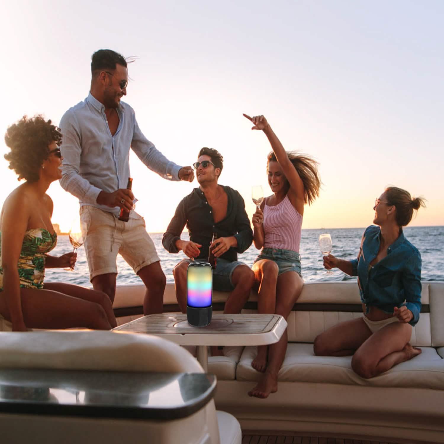 Wireless Portable Speaker with Color Changing Light Speakers - Tophatter Daily Deals