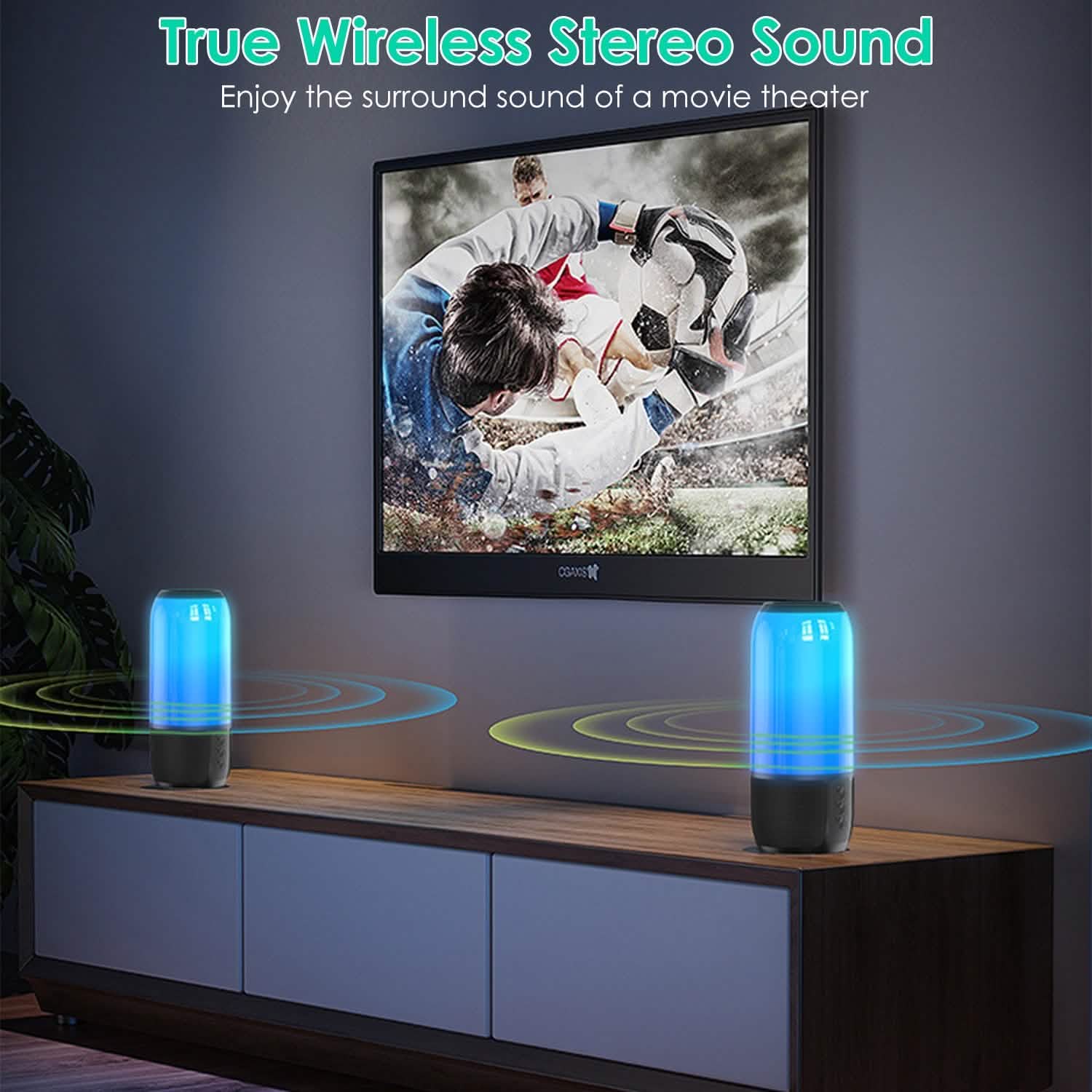 Wireless Portable Speaker with Color Changing Light Speakers - Tophatter Daily Deals