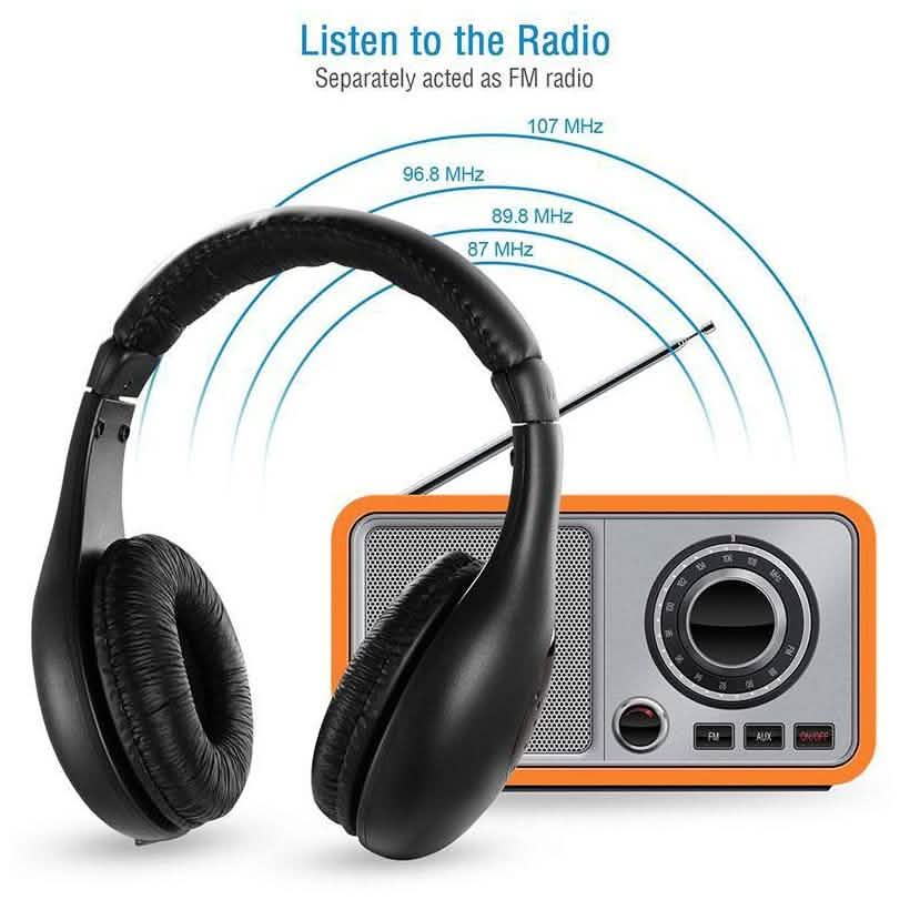 Wireless RF Headphones HiFi Over-Ear Over-Ear Headphones - Tophatter Daily Deals