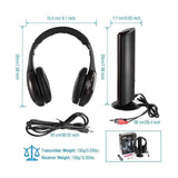 Wireless RF Headphones HiFi Over-Ear Over-Ear Headphones - Tophatter Daily Deals