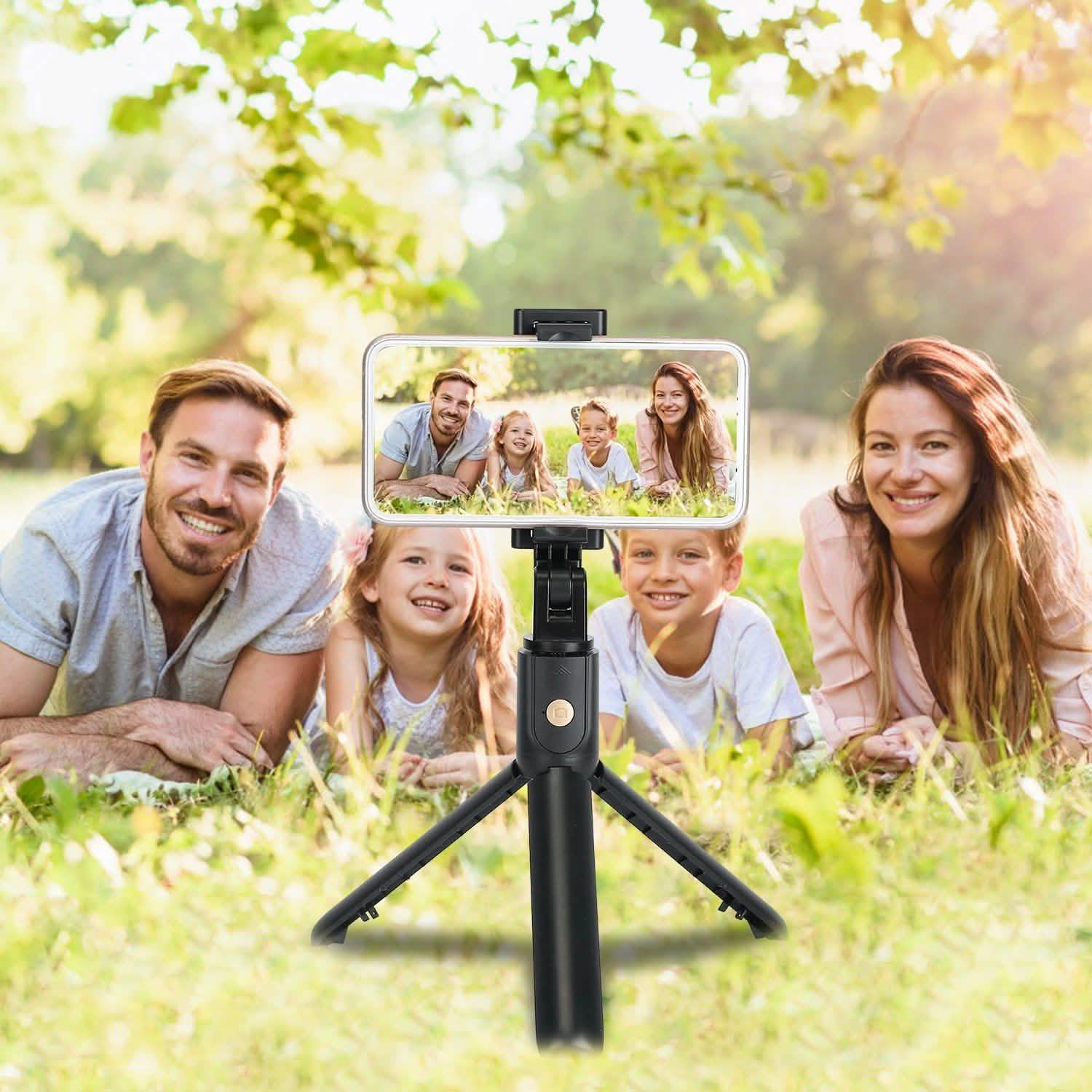 Wireless Selfie Stick Extendable Tripod with Detachable Remote Shutter for 3.5-6.2