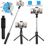 Wireless Selfie Stick Extendable Tripod with Detachable Remote Shutter for 3.5-6.2" Phone Mobile Accessories - Tophatter Daily Deals
