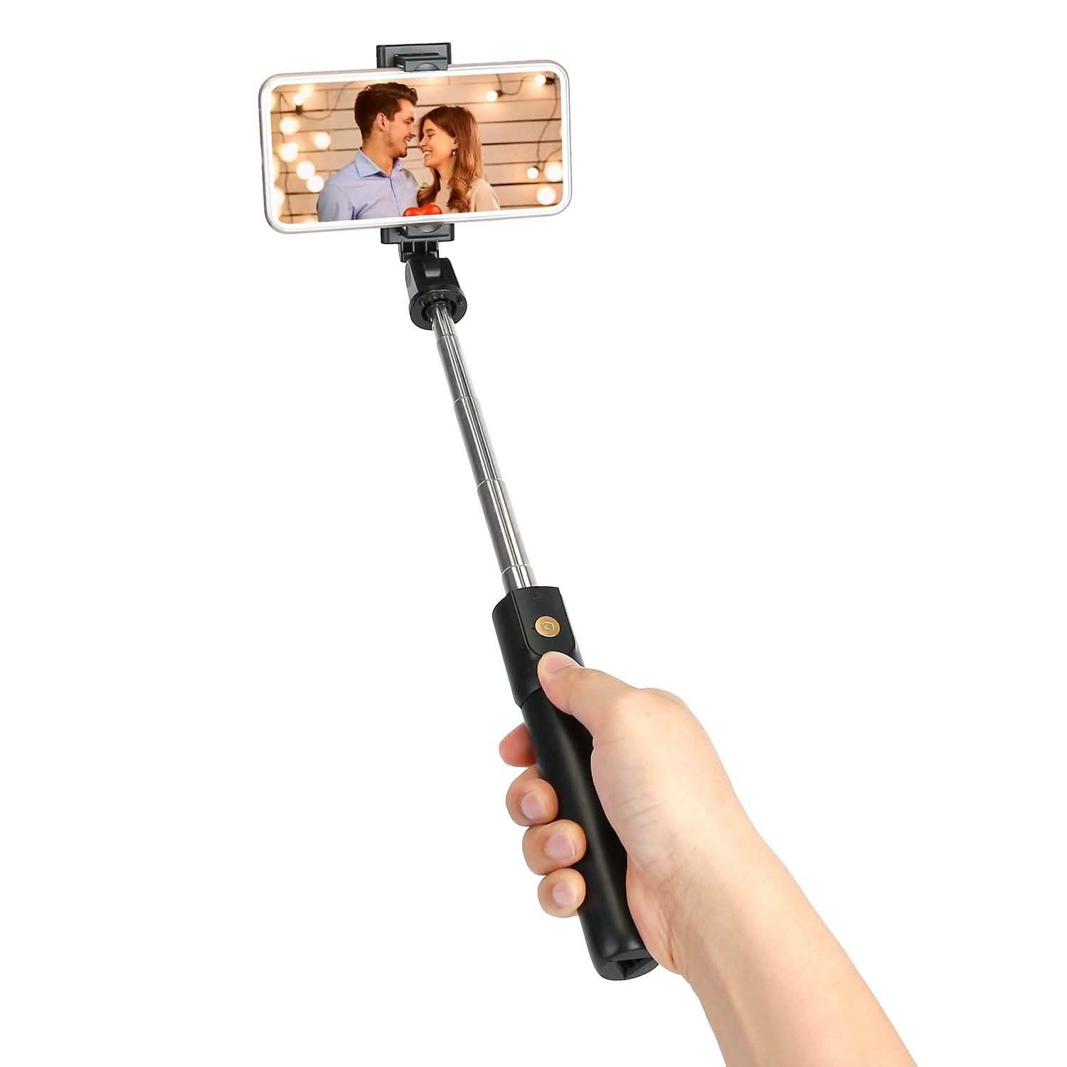 Wireless Selfie Stick Extendable Tripod with Detachable Remote Shutter for 3.5-6.2" Phone Mobile Accessories - Tophatter Daily Deals