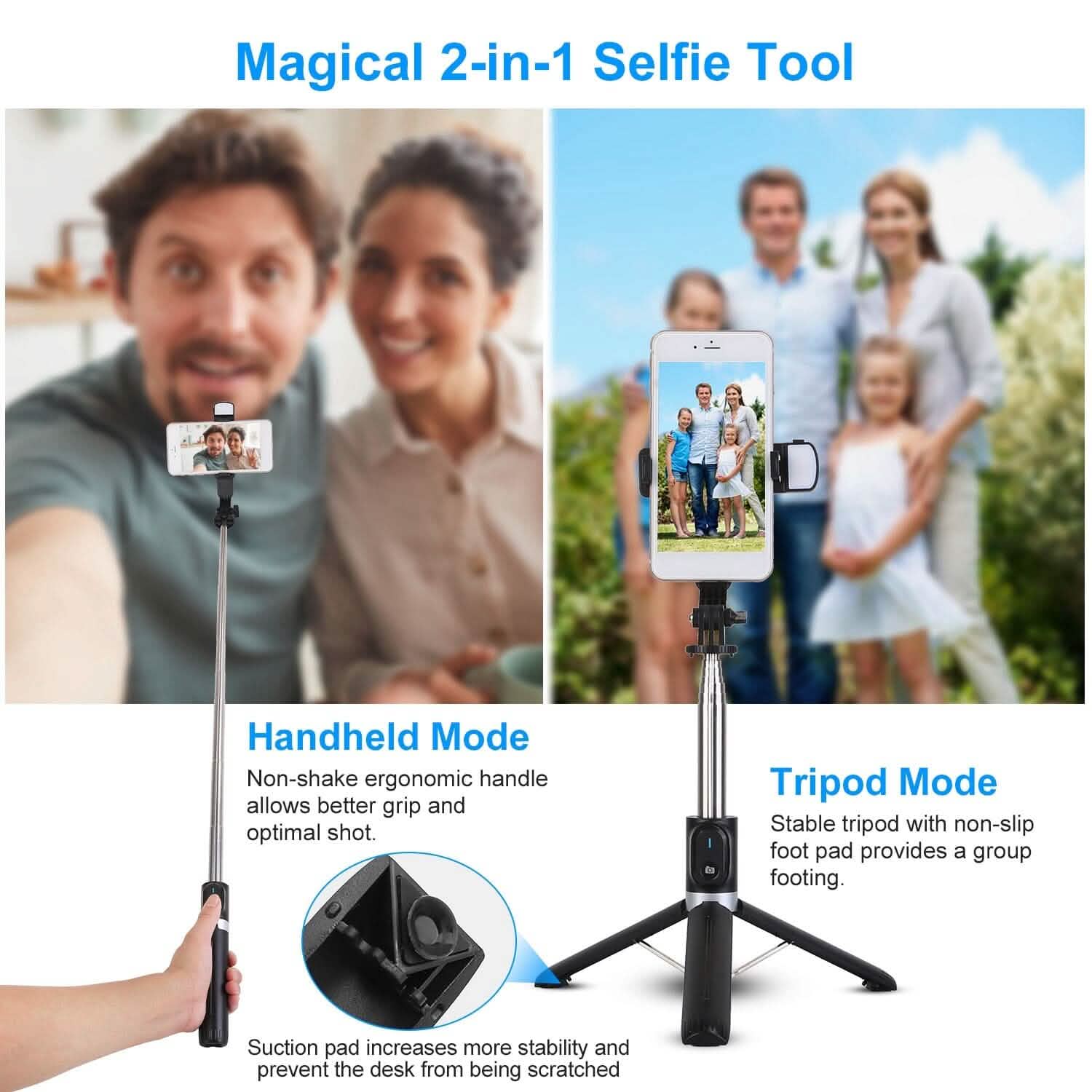 Wireless Selfie Stick Tripod Mobile Accessories - Tophatter Daily Deals