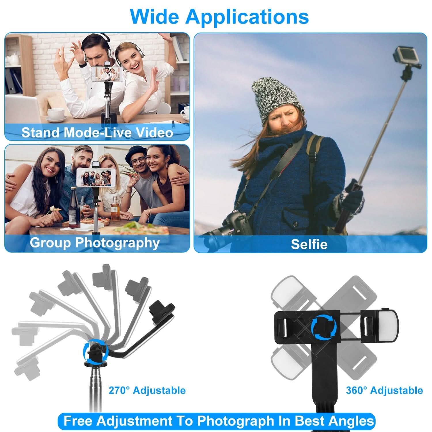 Wireless Selfie Stick Tripod Mobile Accessories - Tophatter Daily Deals