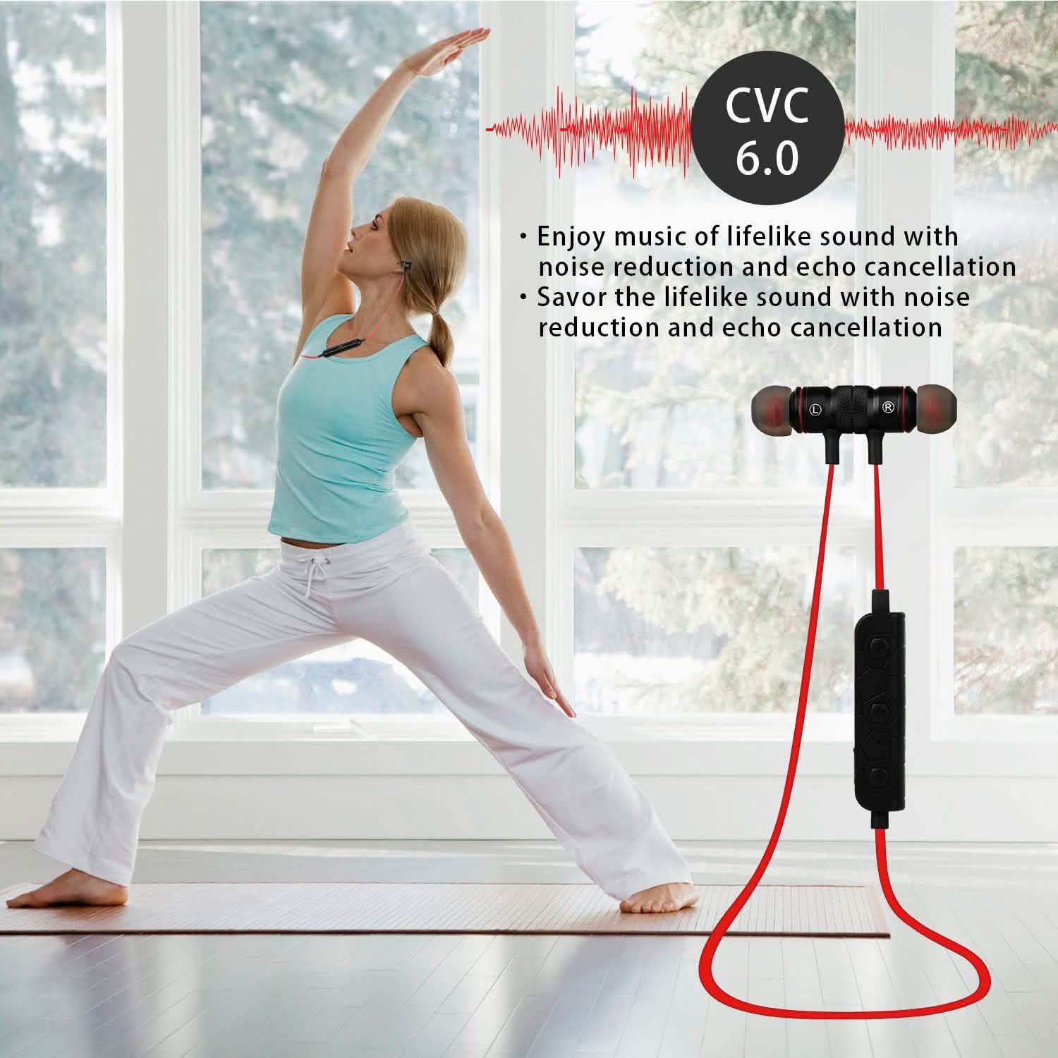 Wireless Smart Sports Stereo Earbuds Headphones - Tophatter Daily Deals