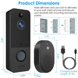 Wireless Smart Wi-Fi Video Doorbell Smart Home & Security - Tophatter Daily Deals