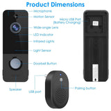 Wireless Smart Wi-Fi Video Doorbell Smart Home & Security - Tophatter Daily Deals